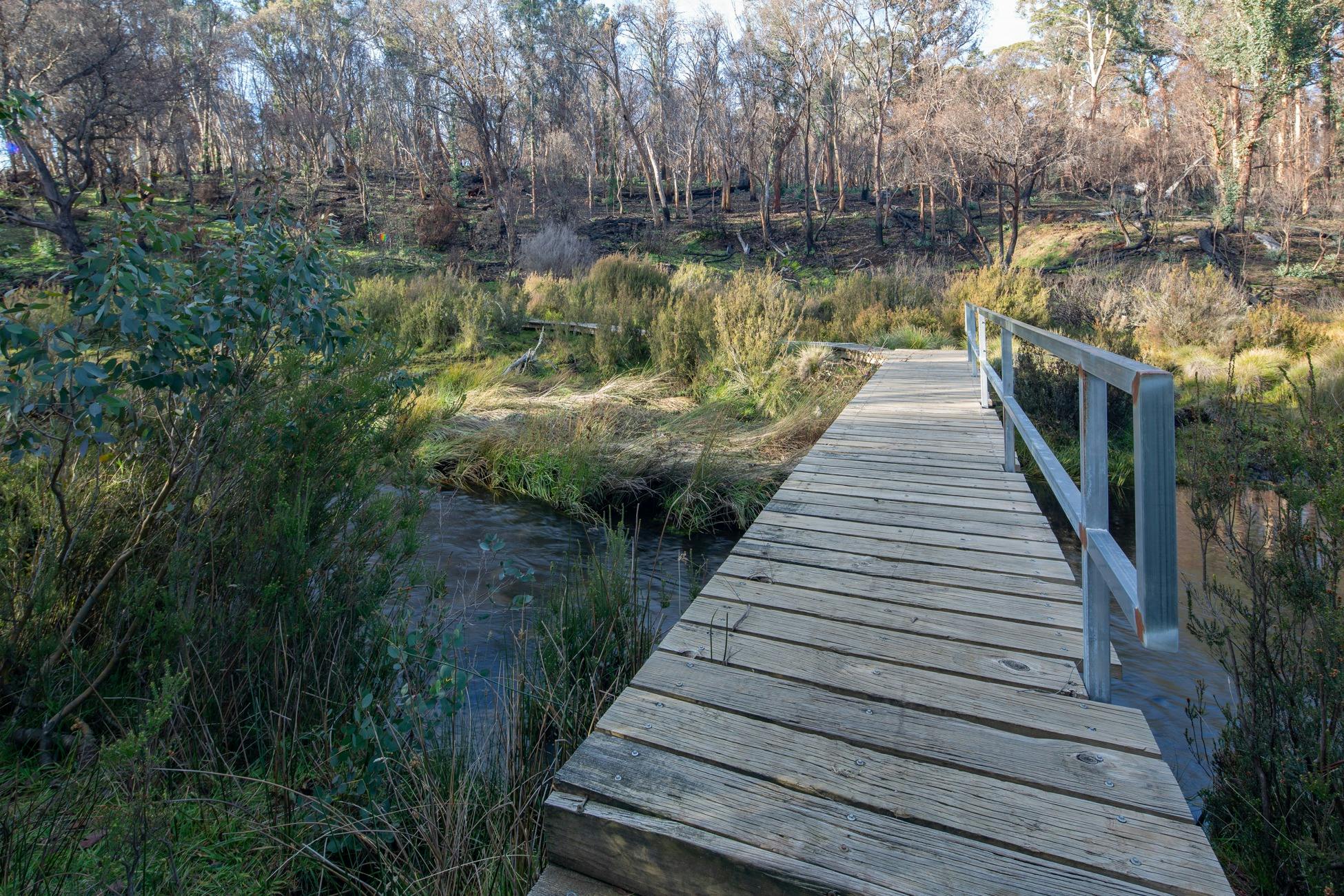 Footbride over Paddys River, Paddys River Dam.