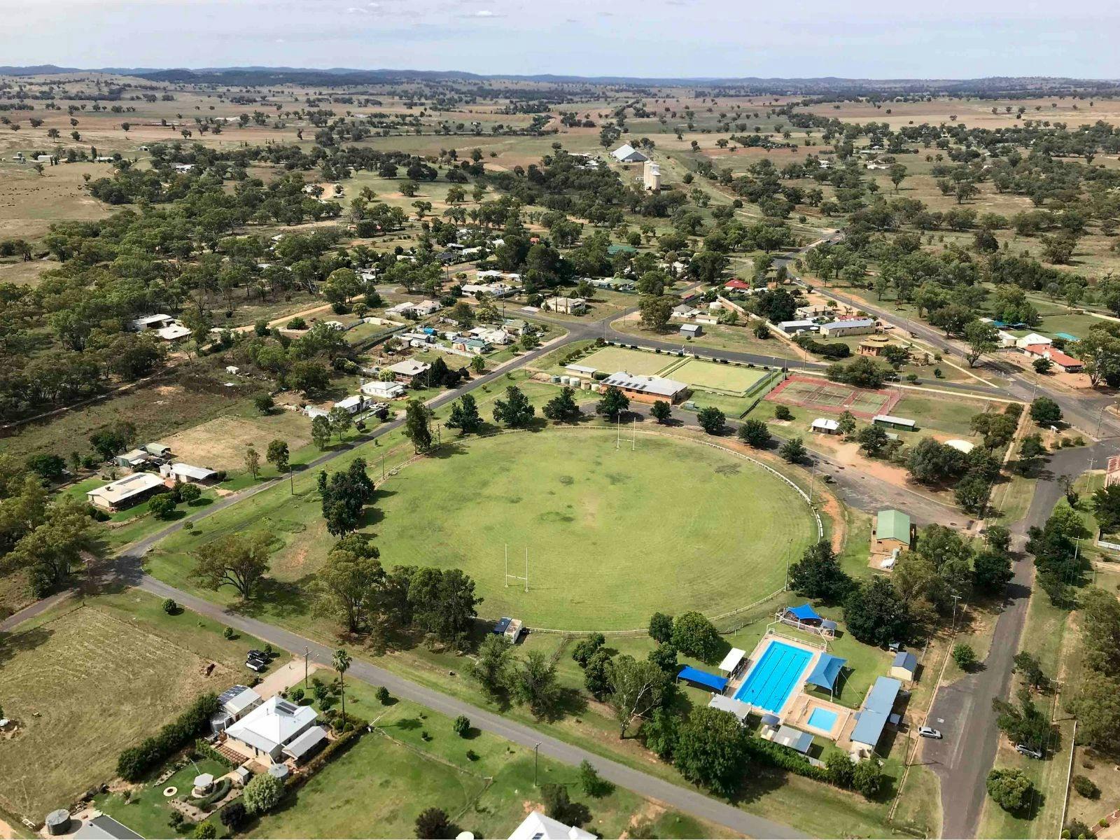 Yeoval Rec ground from the air