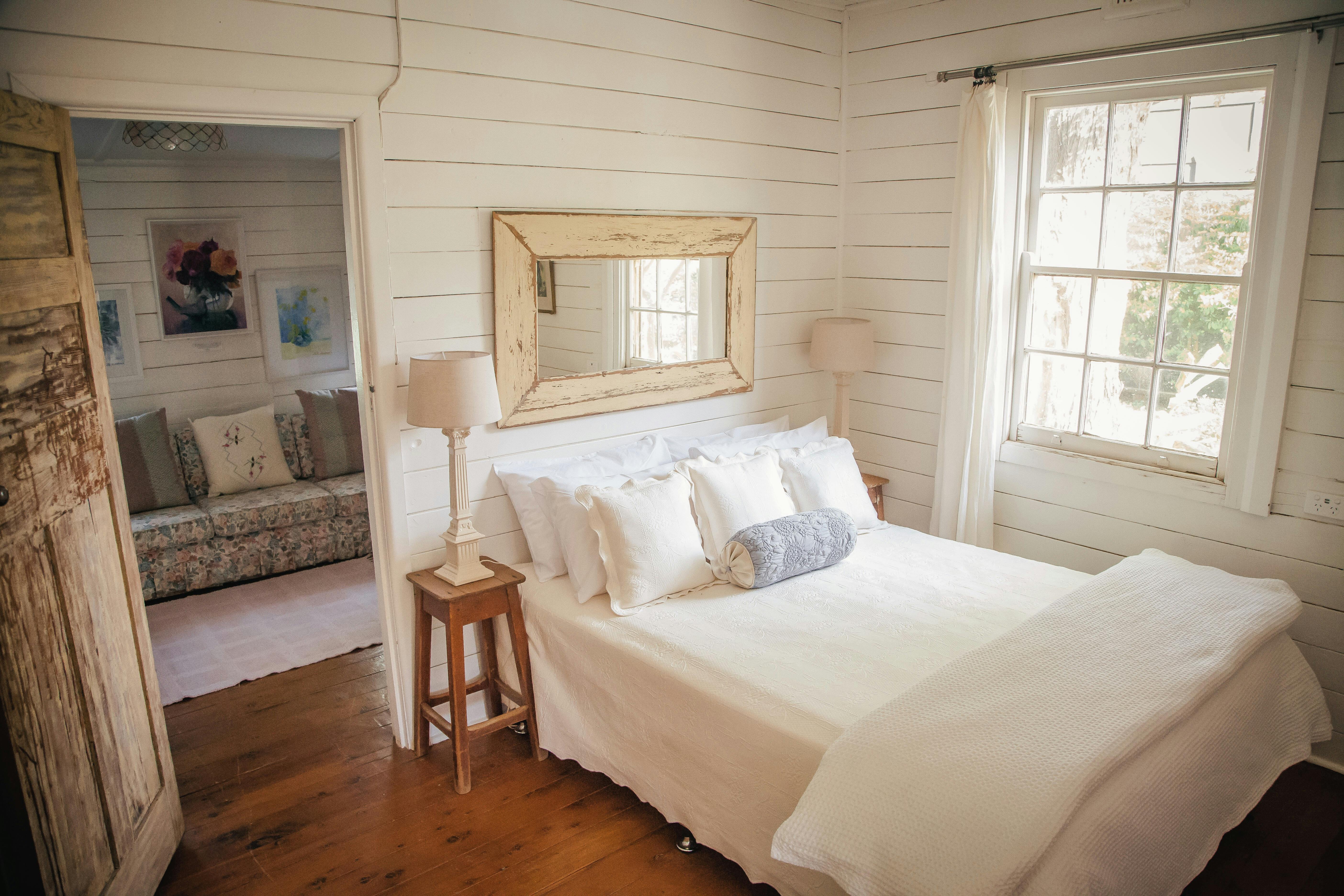 The Pink Palace bedroom and sitting room