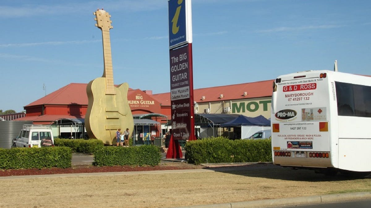 Big Golden Guitar, Tamworth - During Tamworth Country Music Festival Tour
