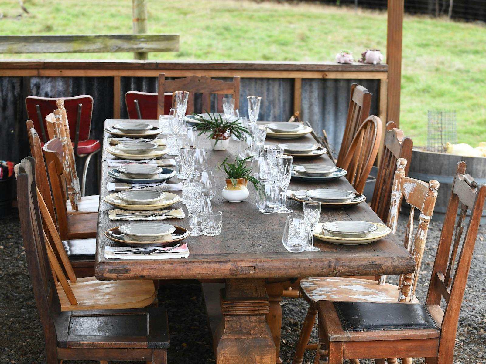 Table in the paddock
