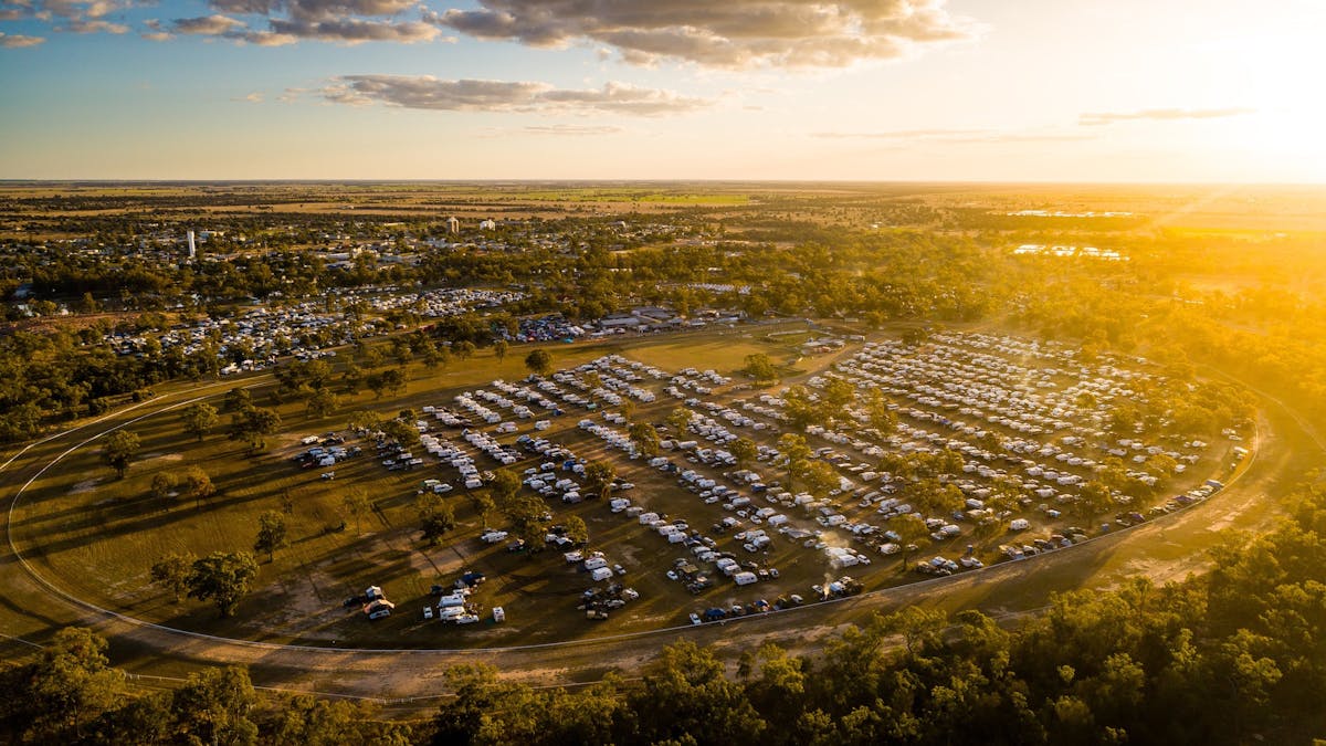 Aerial View across Tara Festival Camping