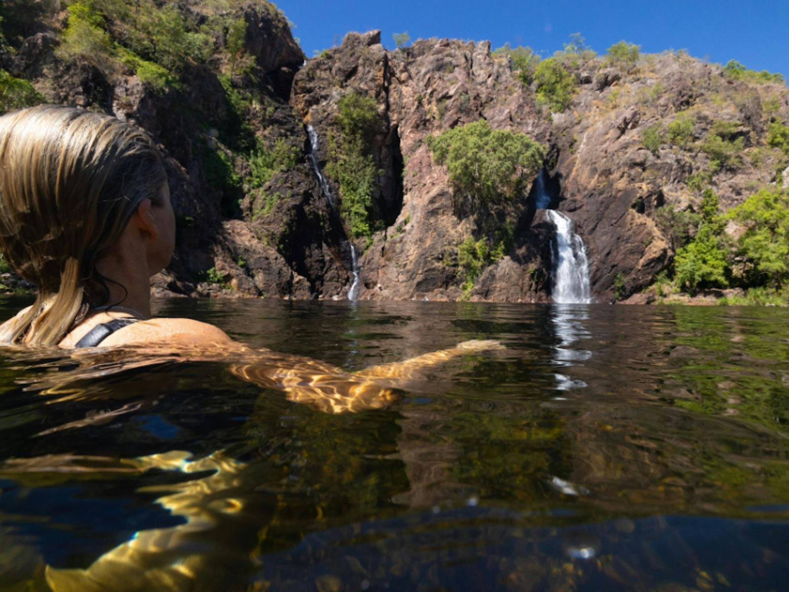 Swimming in Wangi Falls