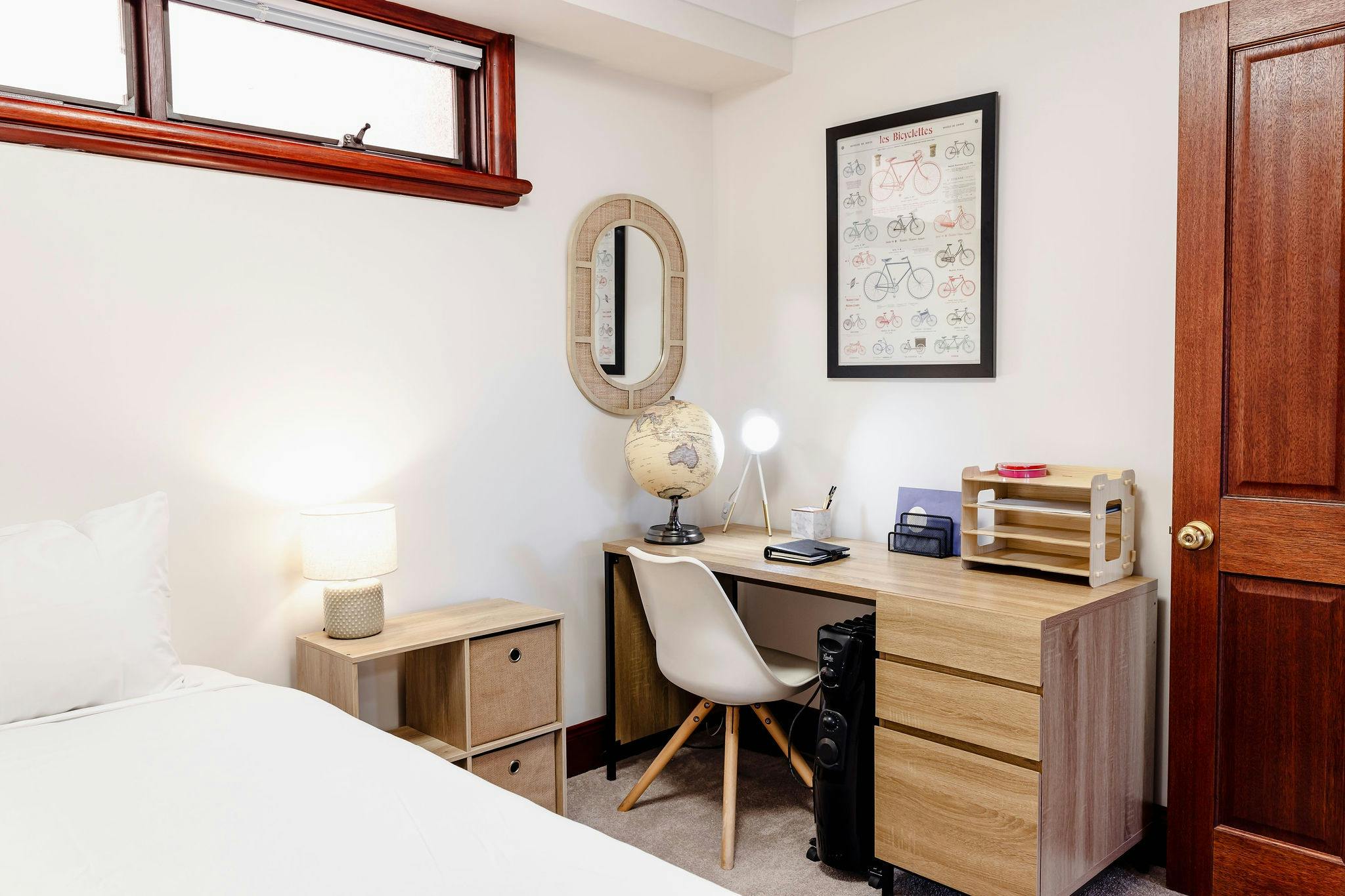 Desk set-up in bedroom 3 for work
