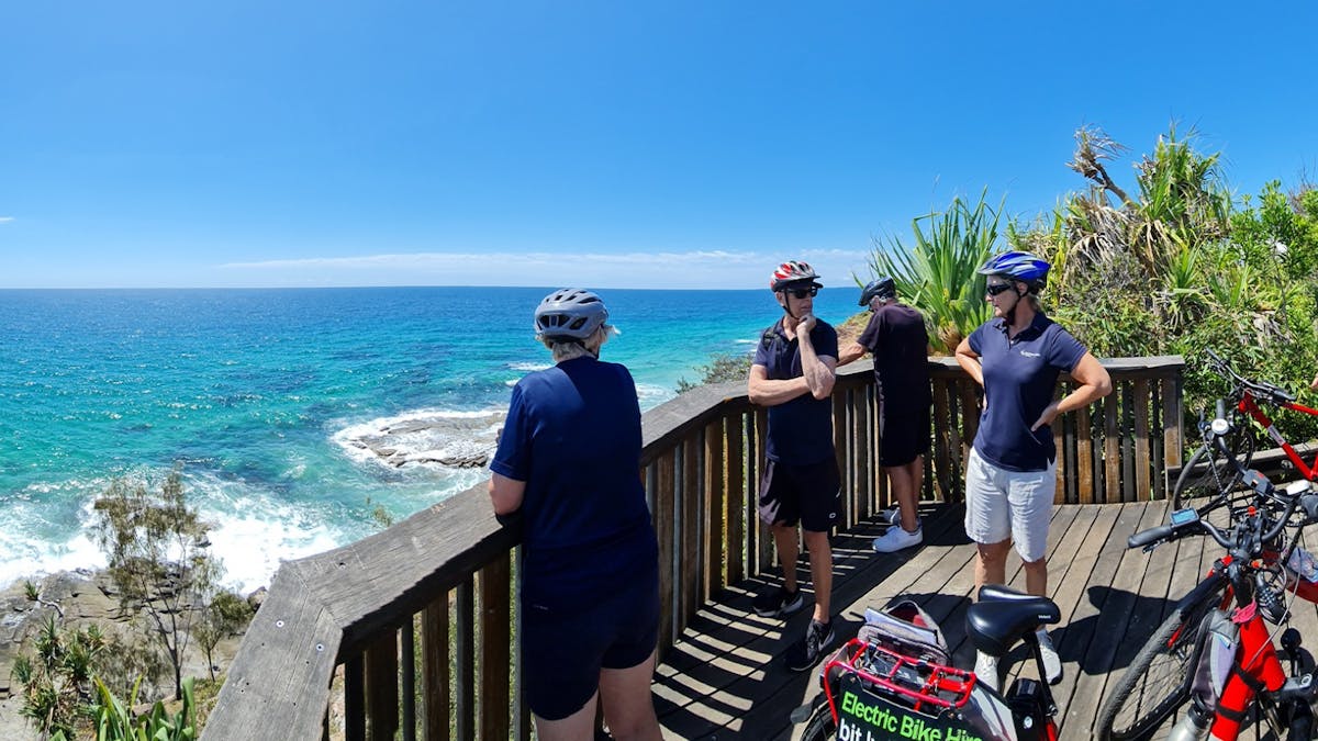 Ocean view Point Arkwiright Maroochy River North e-Bike Tour