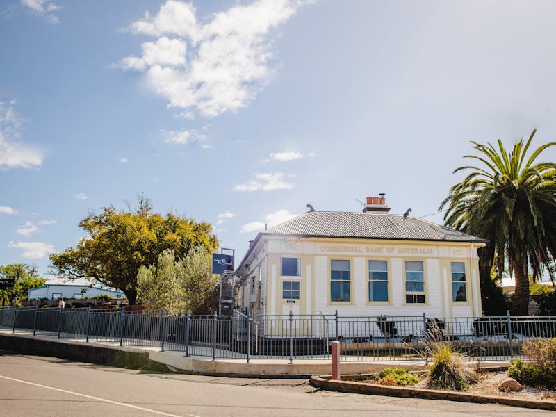 Located on the corner of Franklin and Maria street, across from the Ampol service station