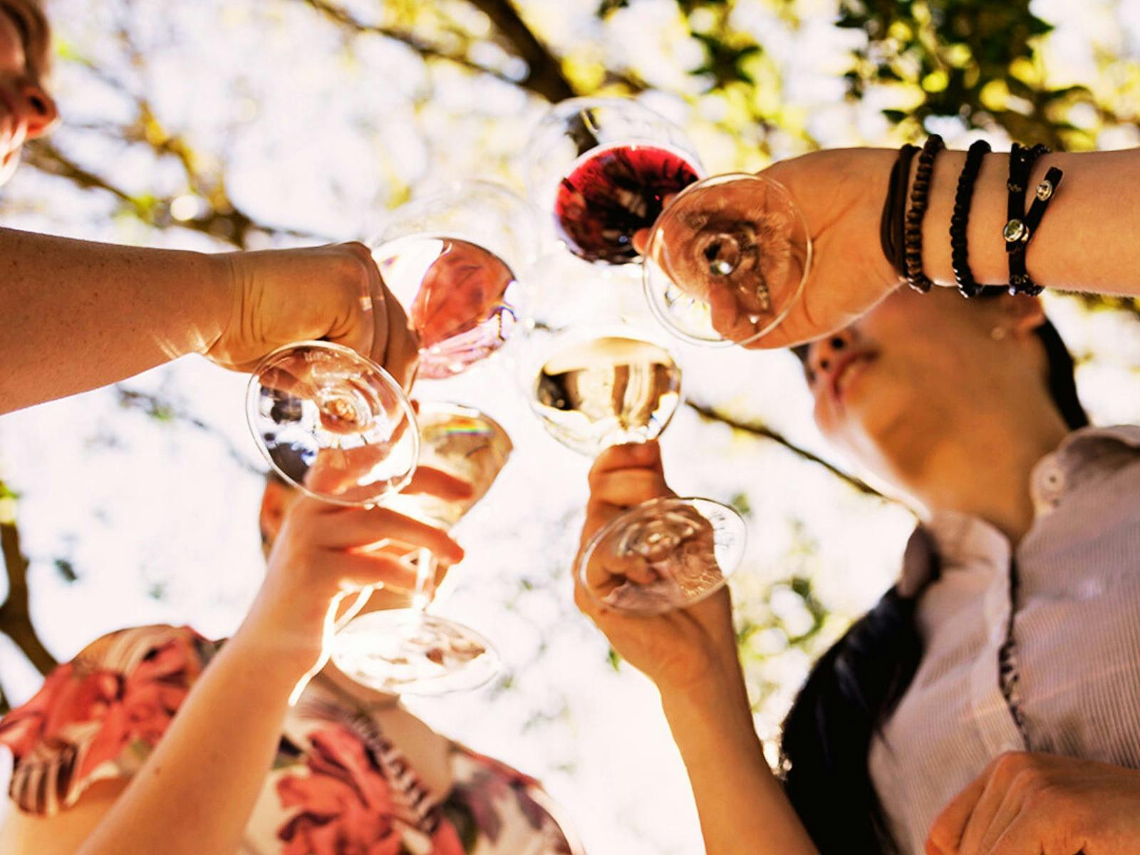 Time with friends and wine