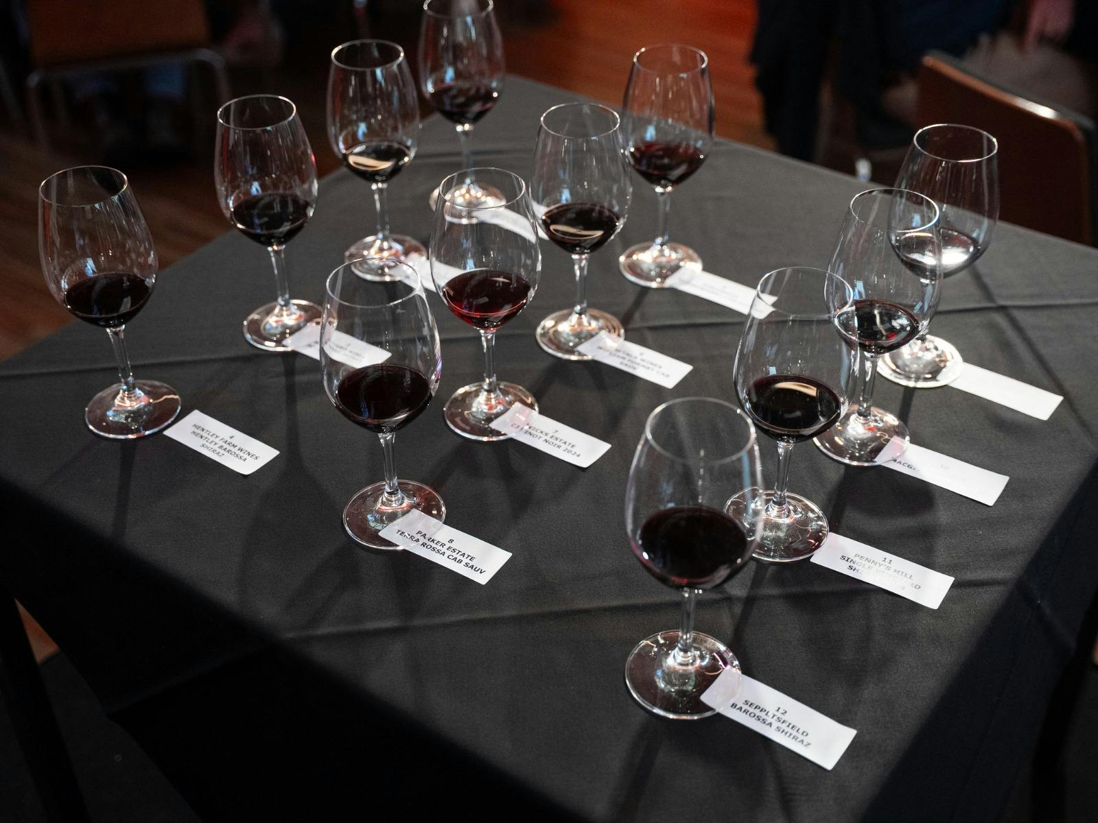 12 glasses of red wine