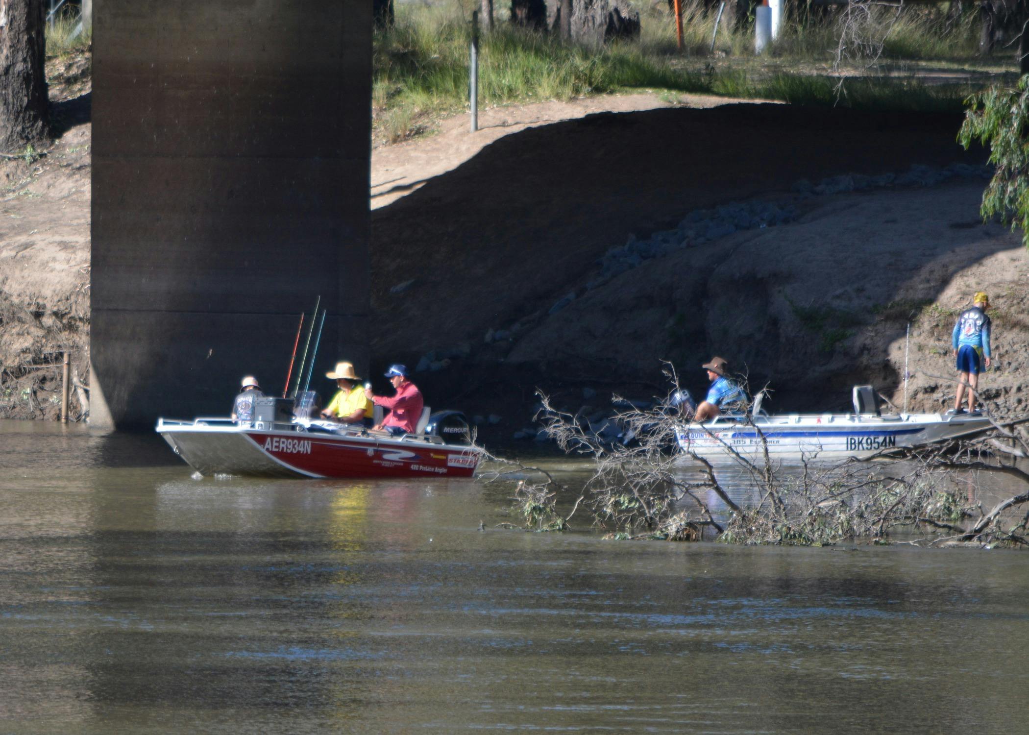 2 boats at Old Boat ramp