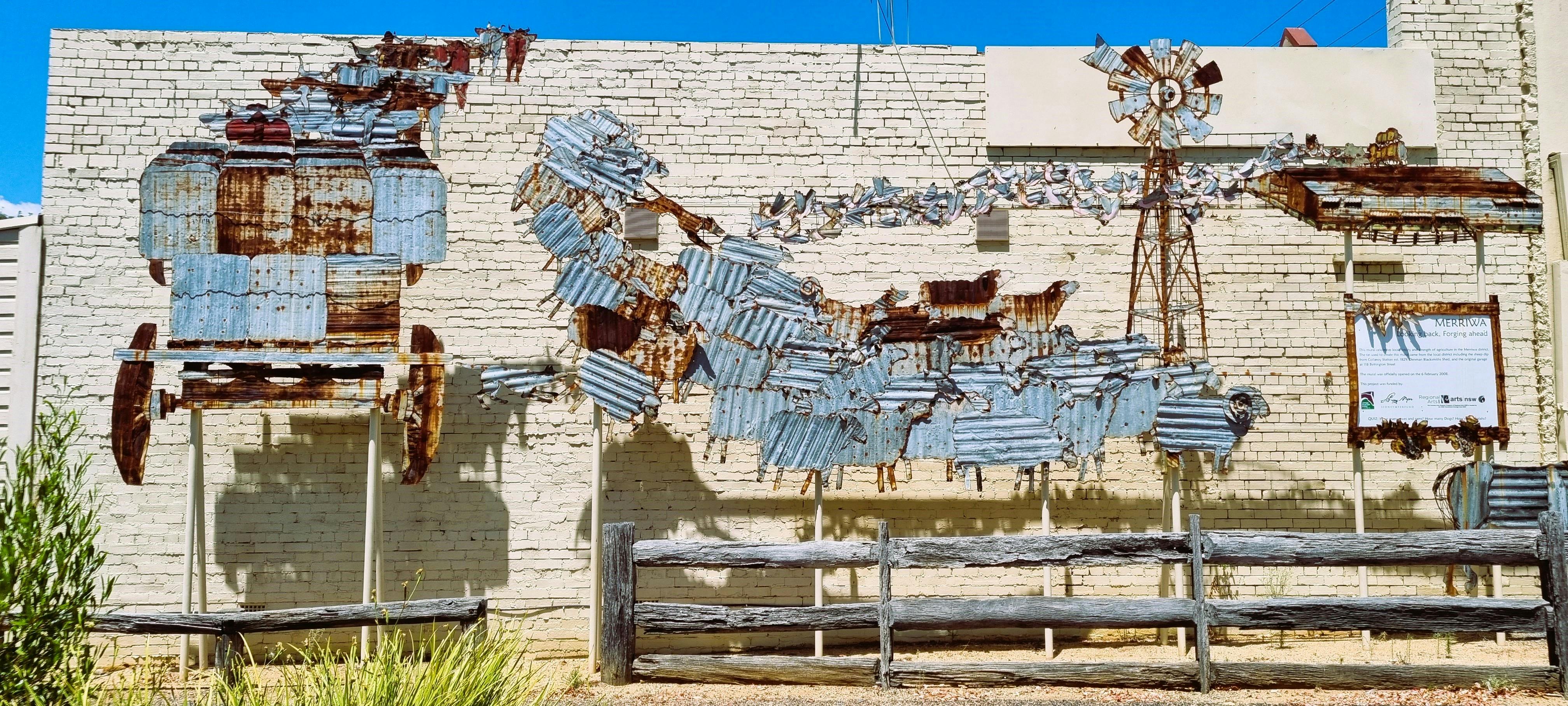Mural at Merriwa, by Fran Wachtel and Charlotte Drake-Brockman