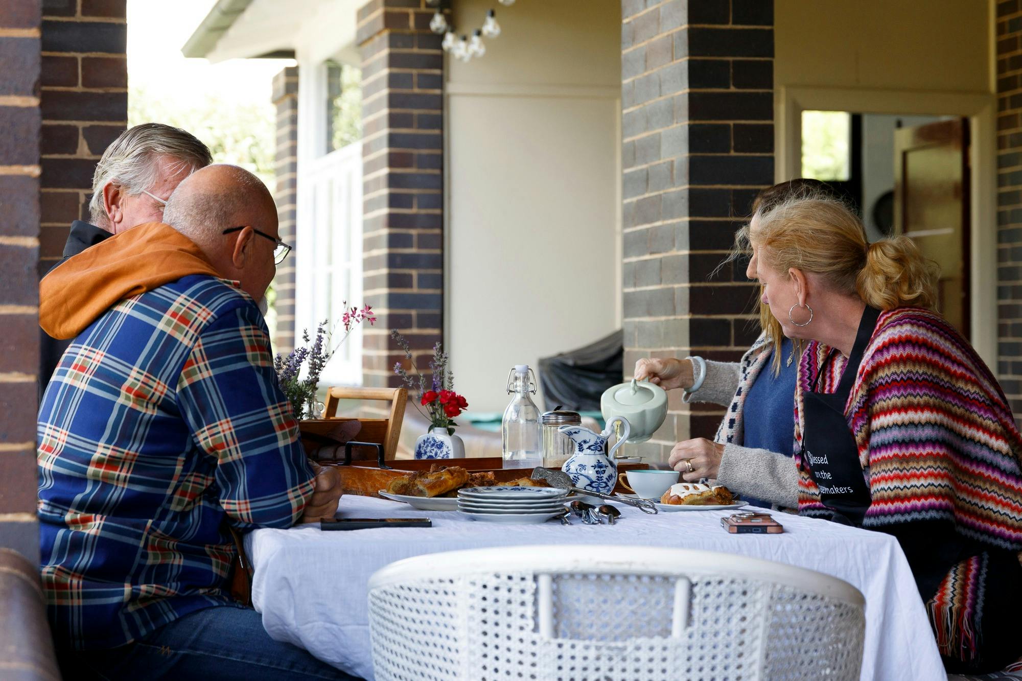 Verandah where morning tea is served