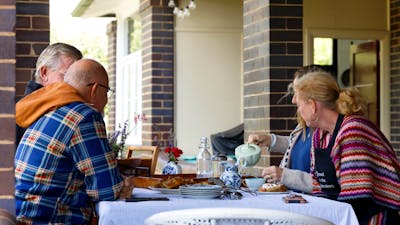 Verandah where morning tea is served