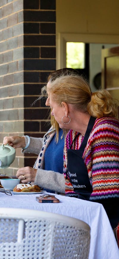 Verandah where morning tea is served