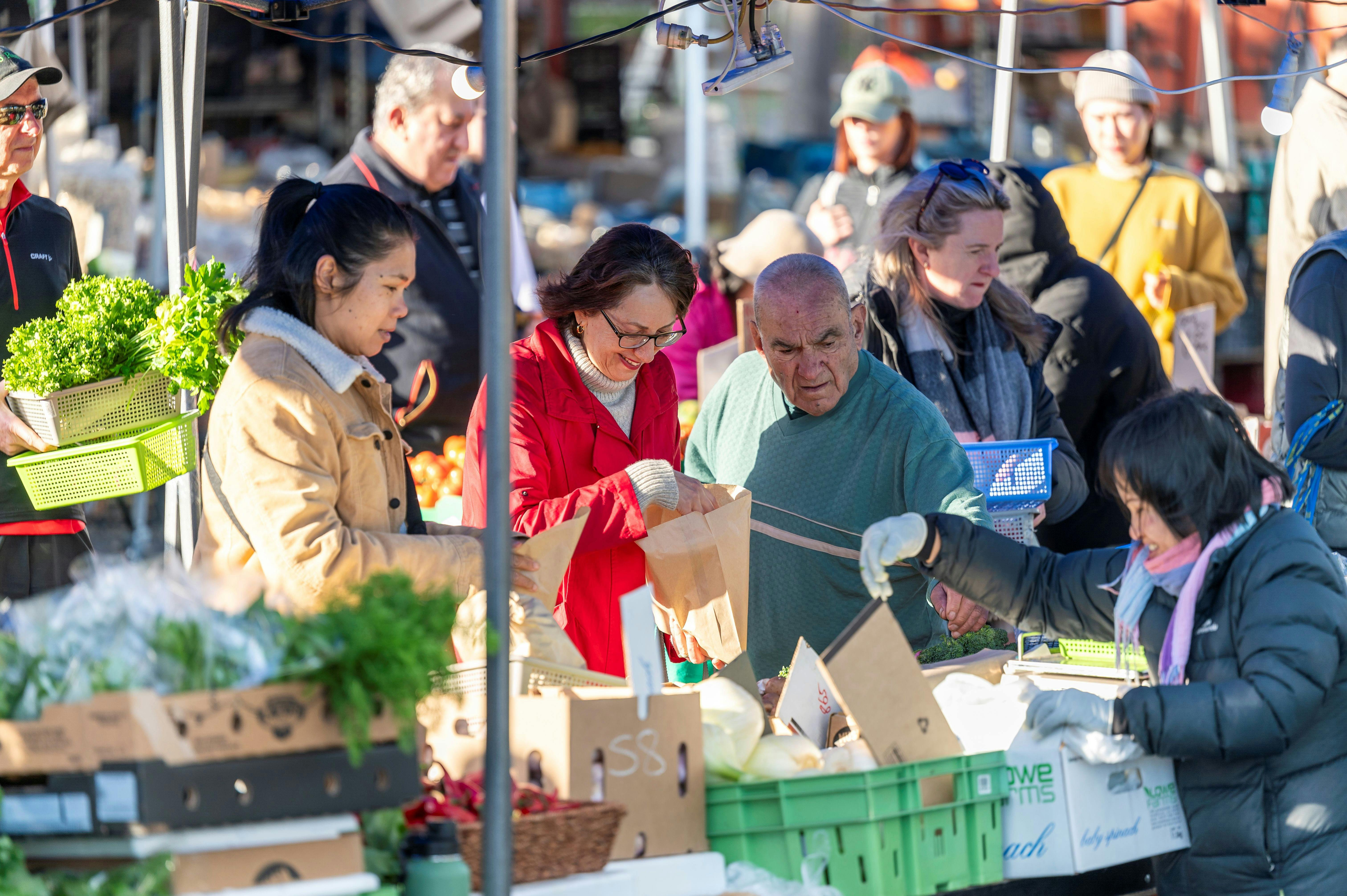 Shopping at the market