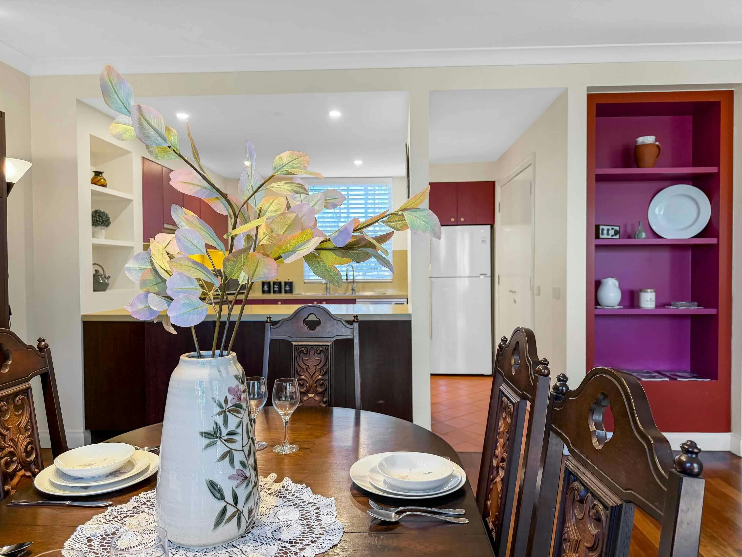 Dining and kitchen
