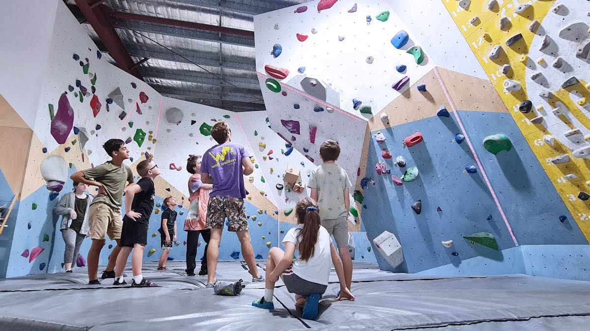 Kids climbing indoor climbing gym