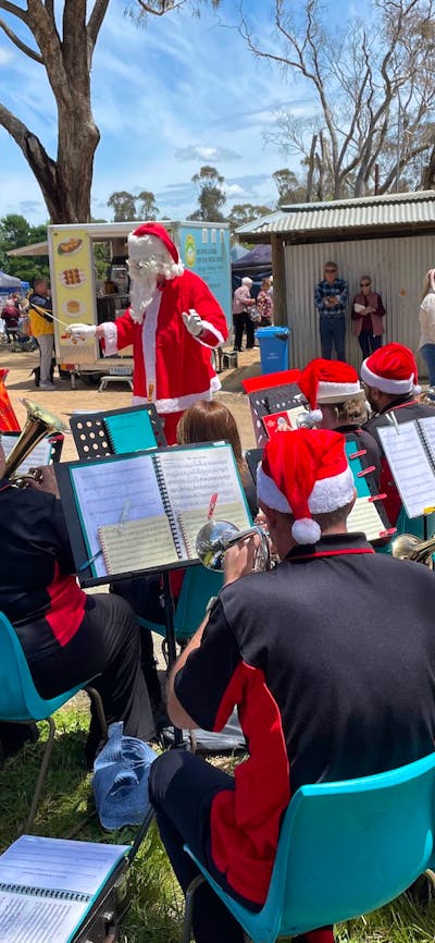 Santa conducts Canbera Brass Band