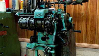 Lindner Socks are knitted on vintage machines at the Sock Factory in Crookwell, NSW.