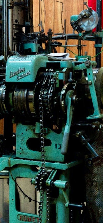 Lindner Socks are knitted on vintage machines at the Sock Factory in Crookwell, NSW.