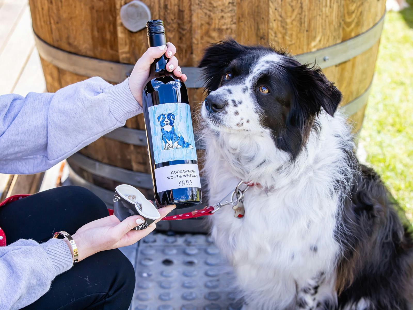 Coonawarra Walking Trail dog and wine label