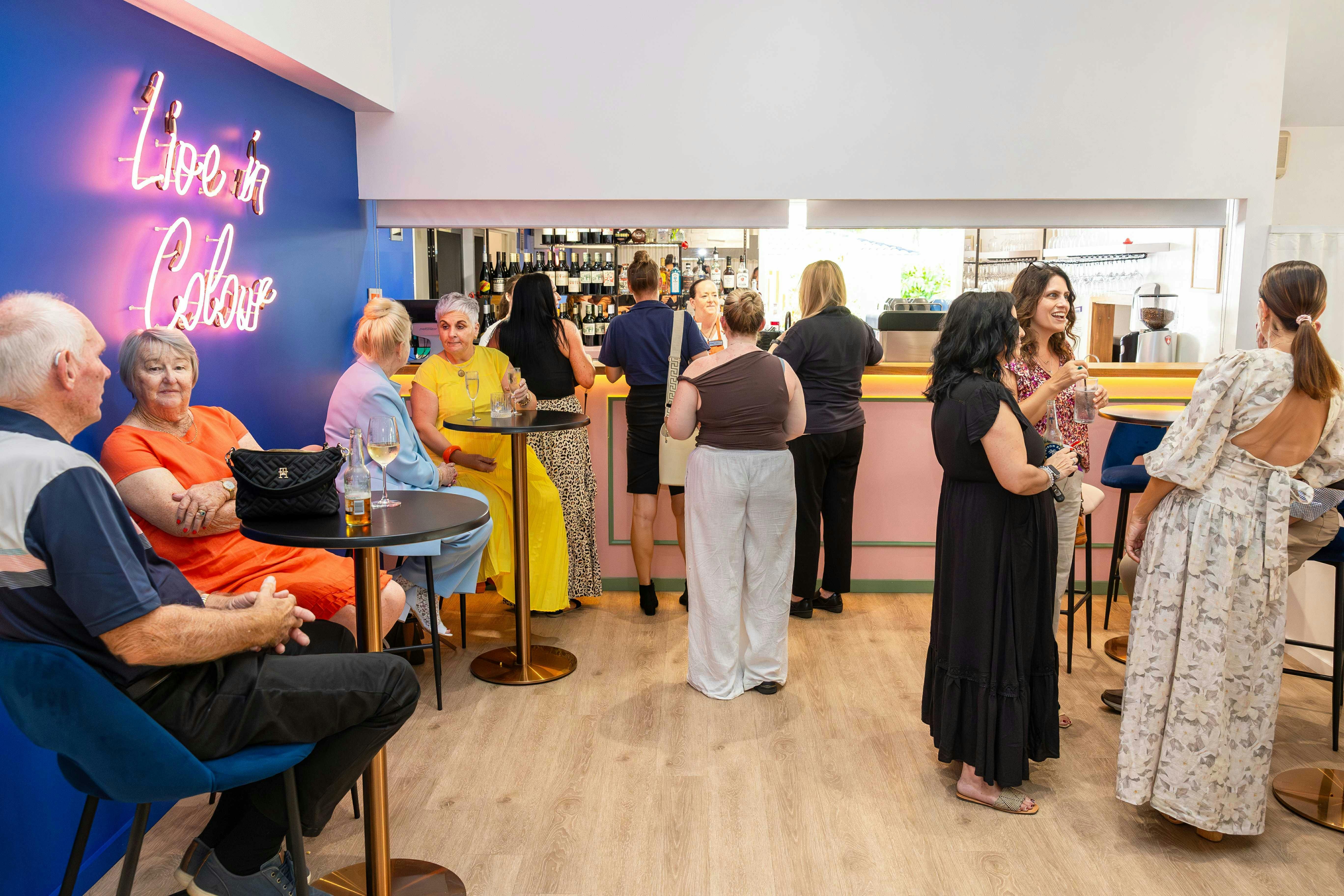 Enjoying Happy Hour at Cubana Cantina