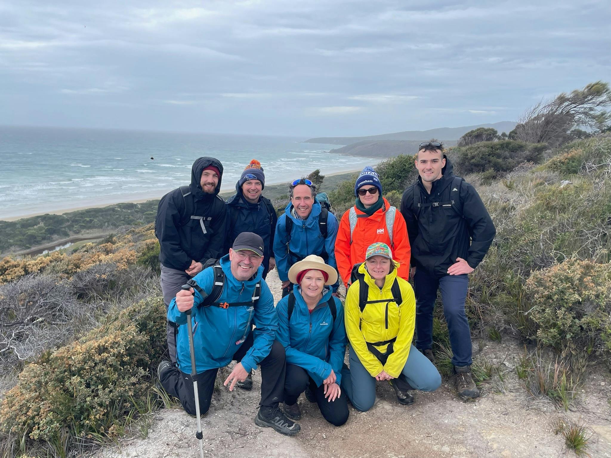 A group shot of walkers