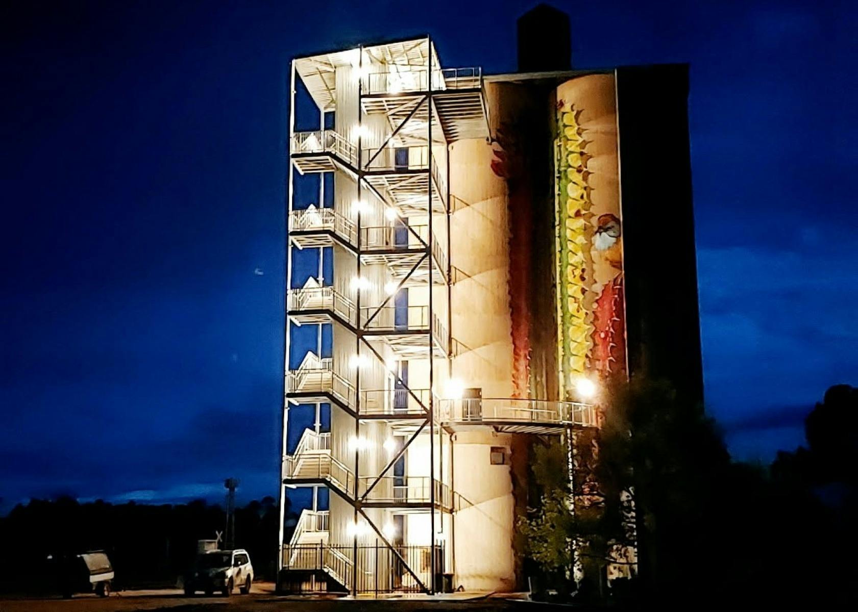Rainbow Silo at dawn
