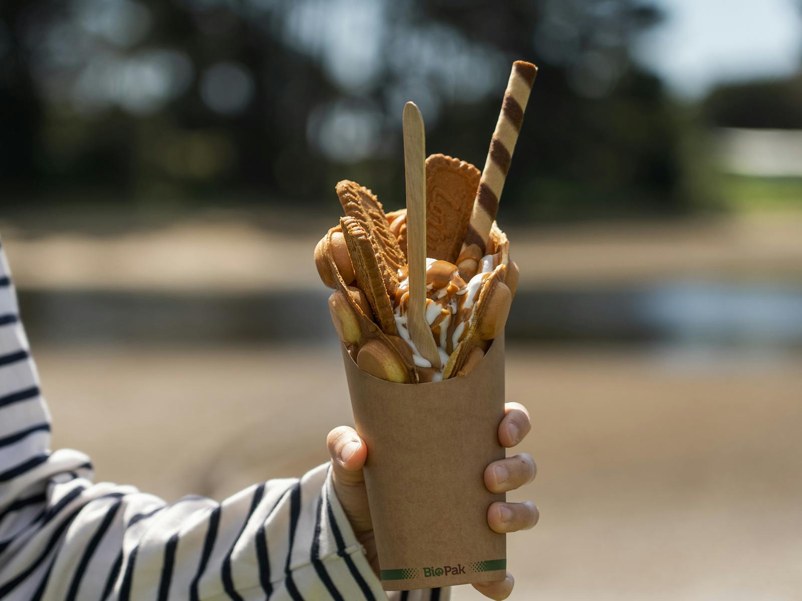 Stallholders-yummy food at Foreshore market Wynyard Tasmania