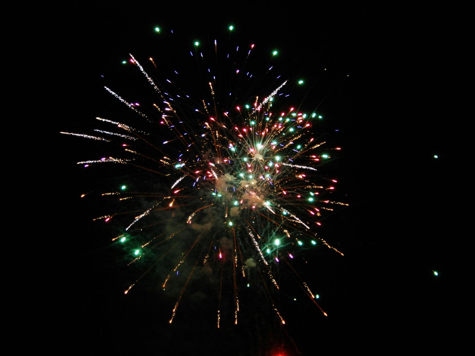 Colourful fireworks display