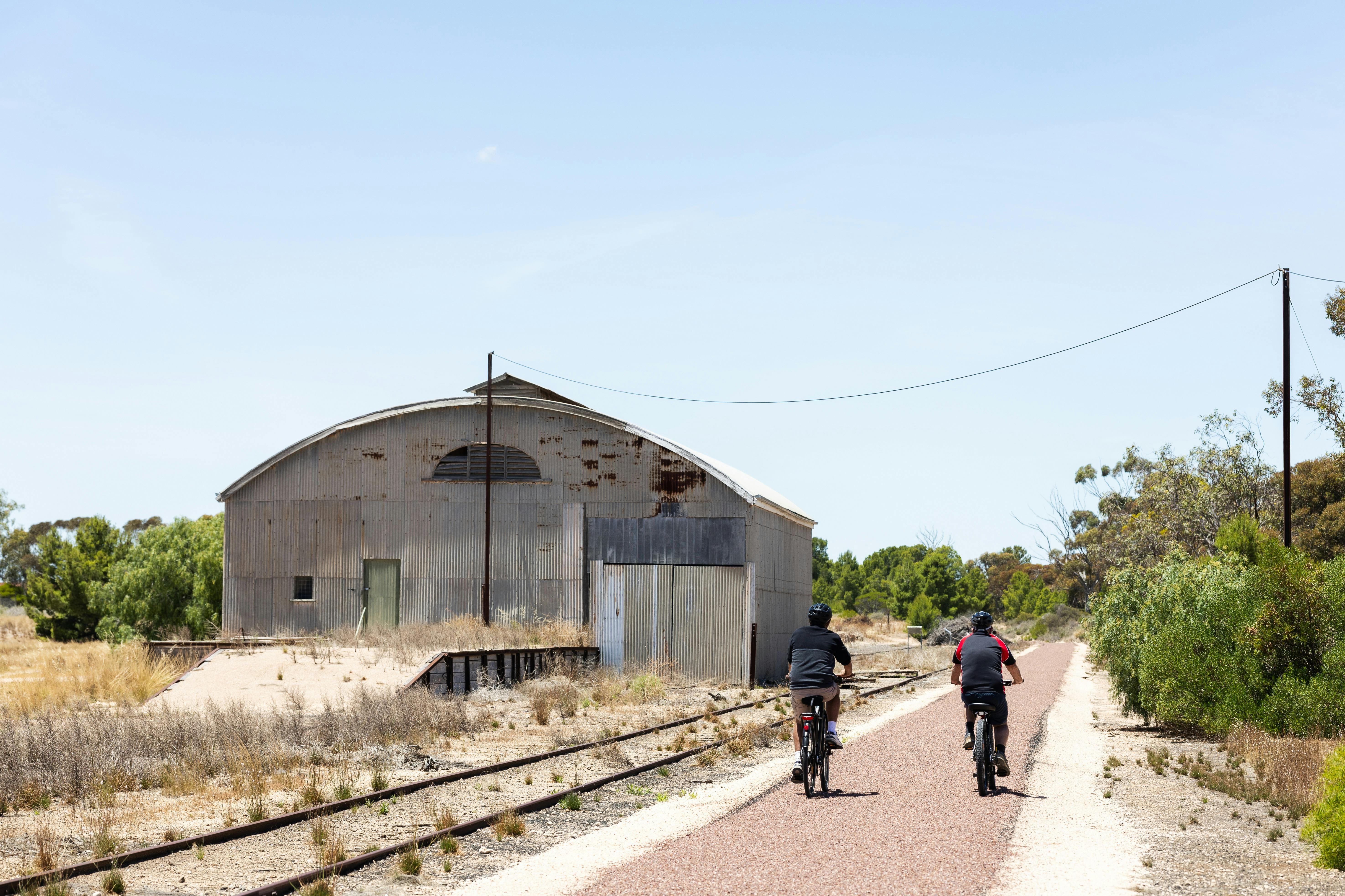 Riding along the new Moonta to Wallaroo Track