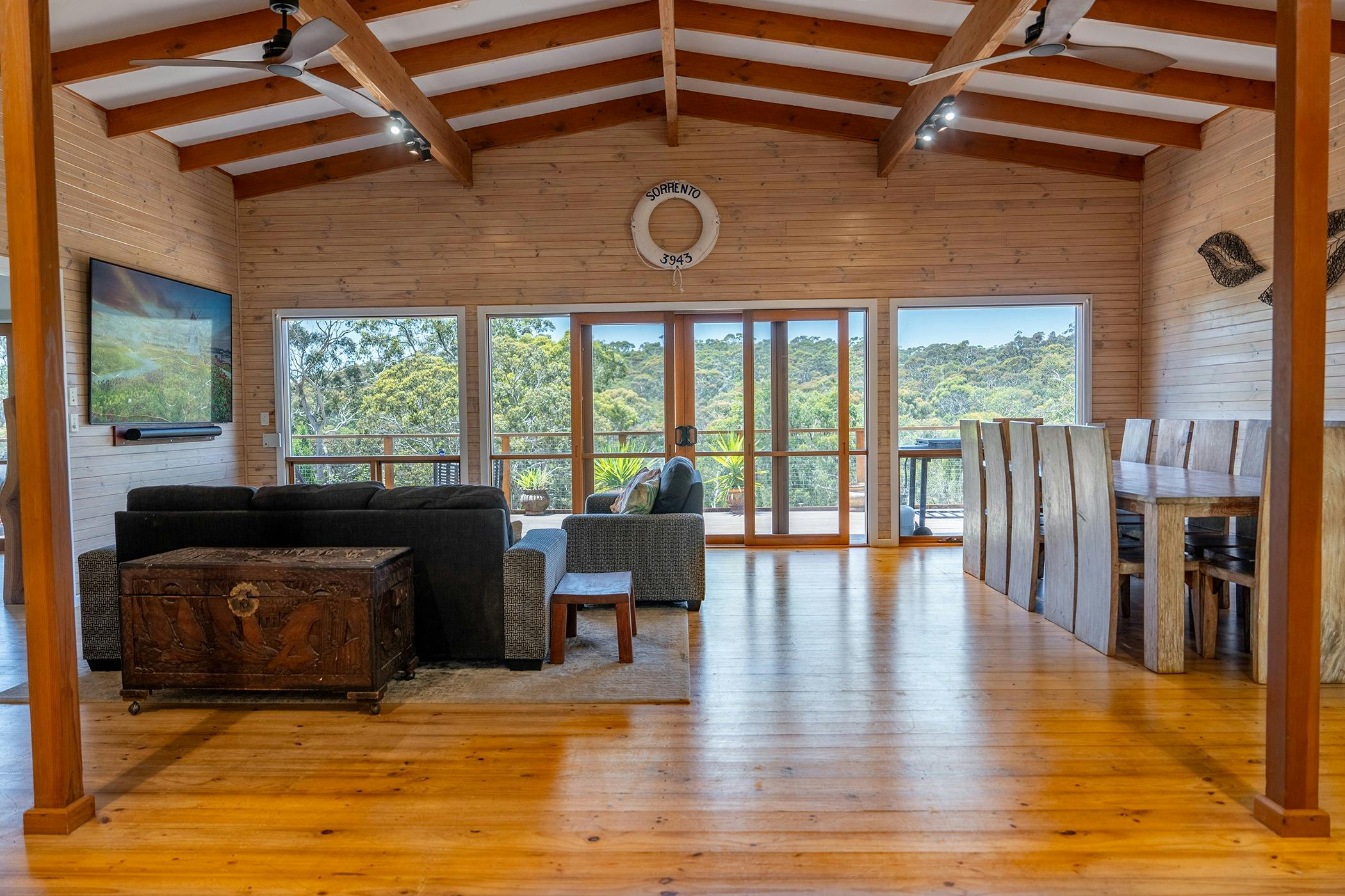 The upstairs living room