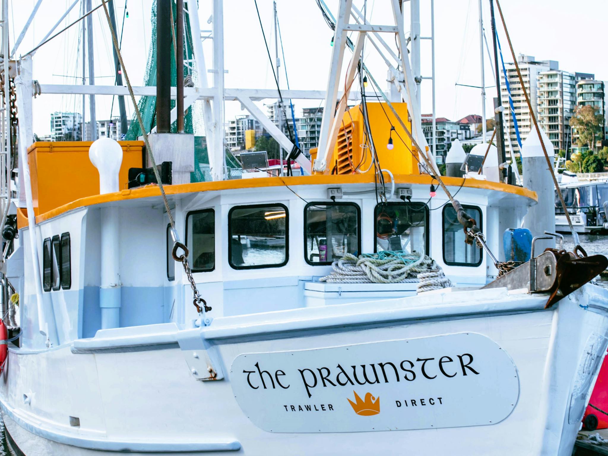 The Prawnster - enjoy fresh seafood on the back of our heritage prawn trawler The Prawnster - enjoy fresh seafood on the back of our heritage prawn trawler