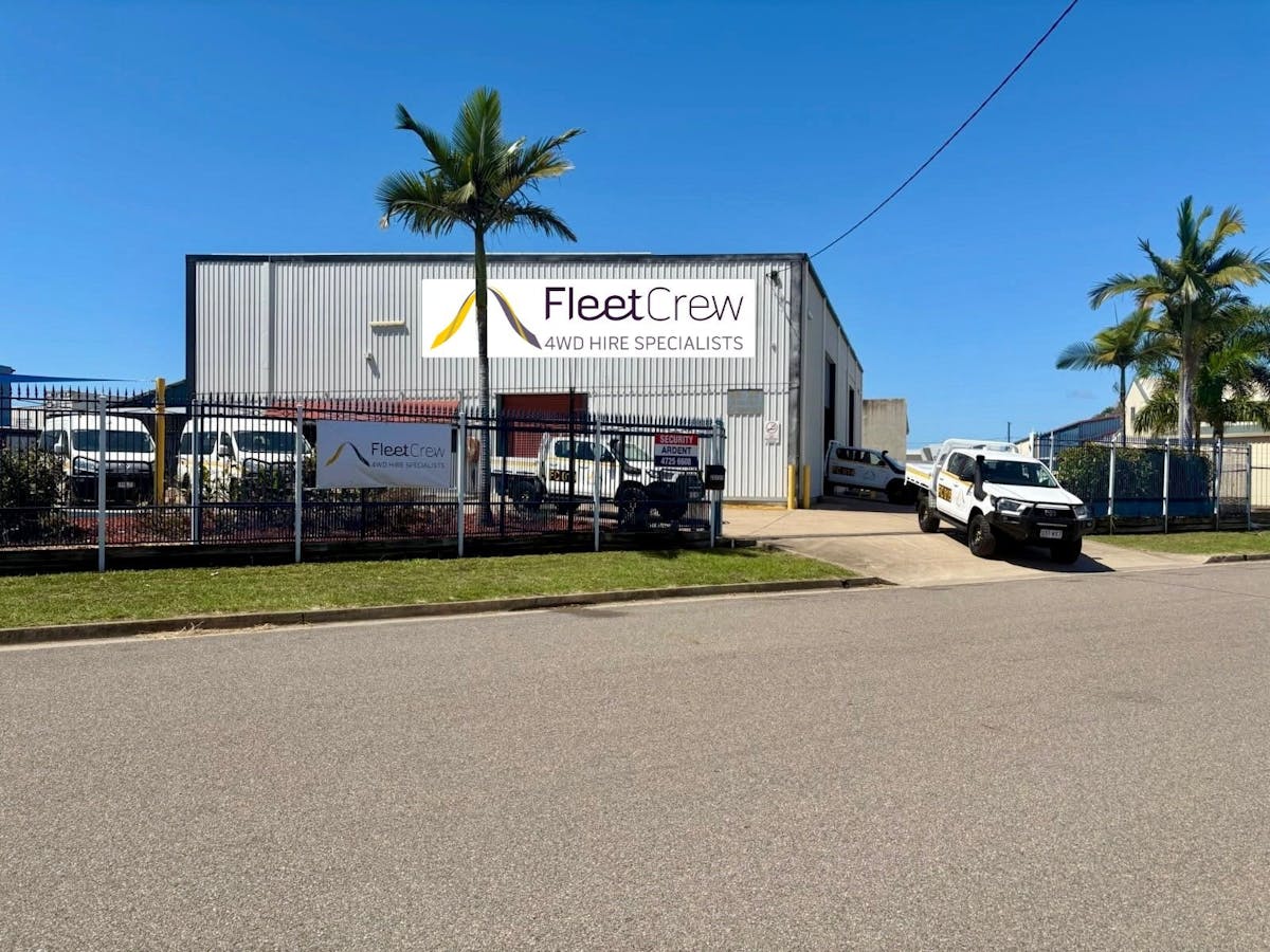 Street view of FleetCrew Townsville with 4WD ute driving out