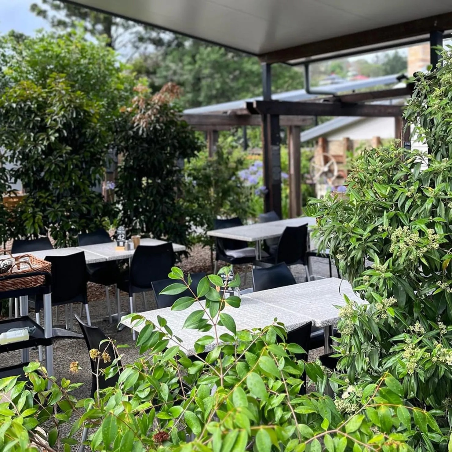 Seating area in the garden