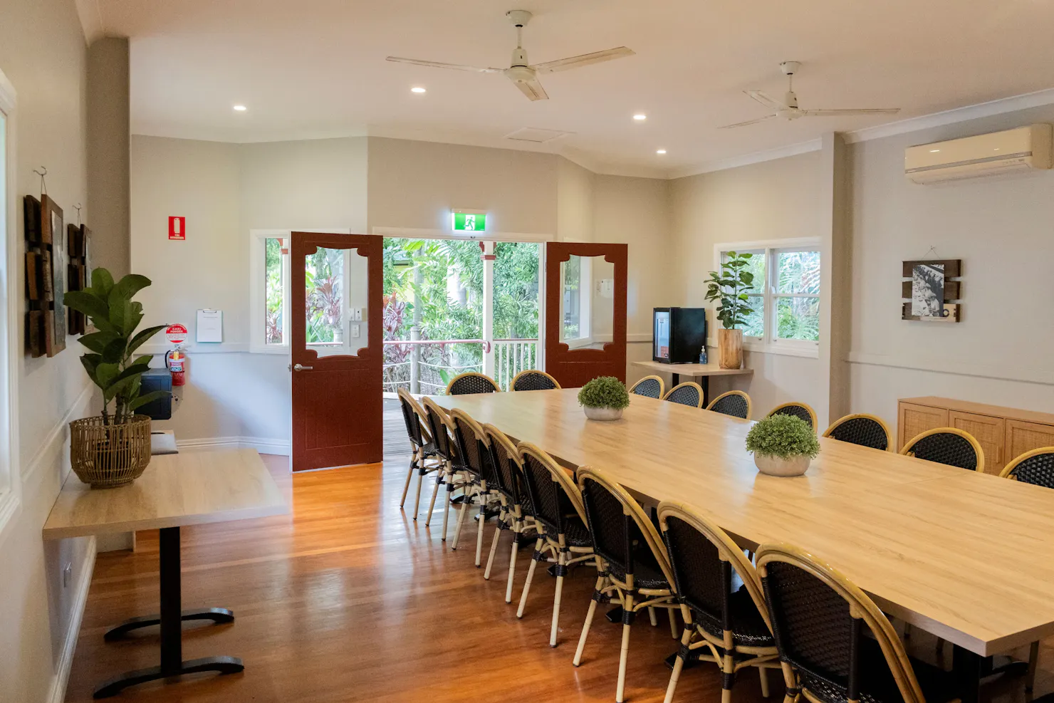 The Boardroom nestled among the gardens