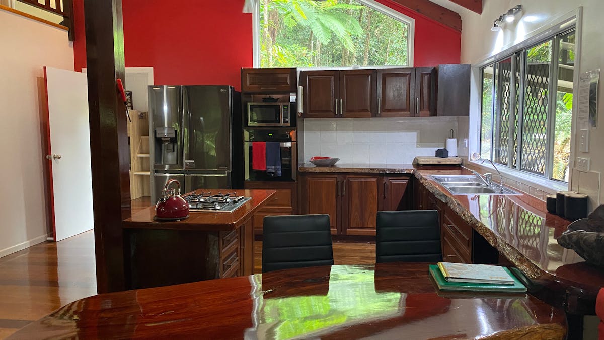 Kitchen at Daintree Secrets with everything you could need to cook up a storm for 7 people