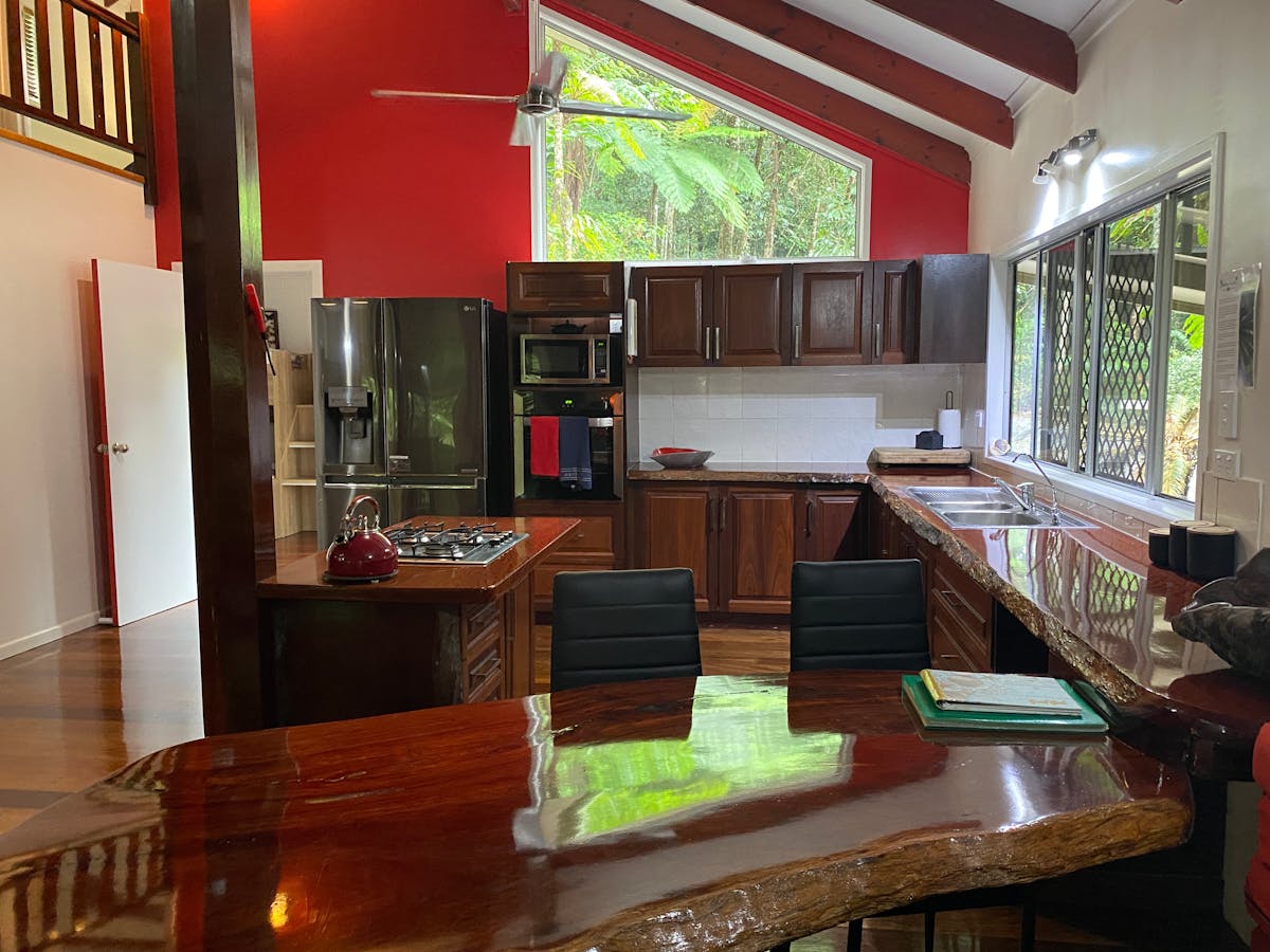 Kitchen at Daintree Secrets with everything you could need to cook up a storm for 7 people