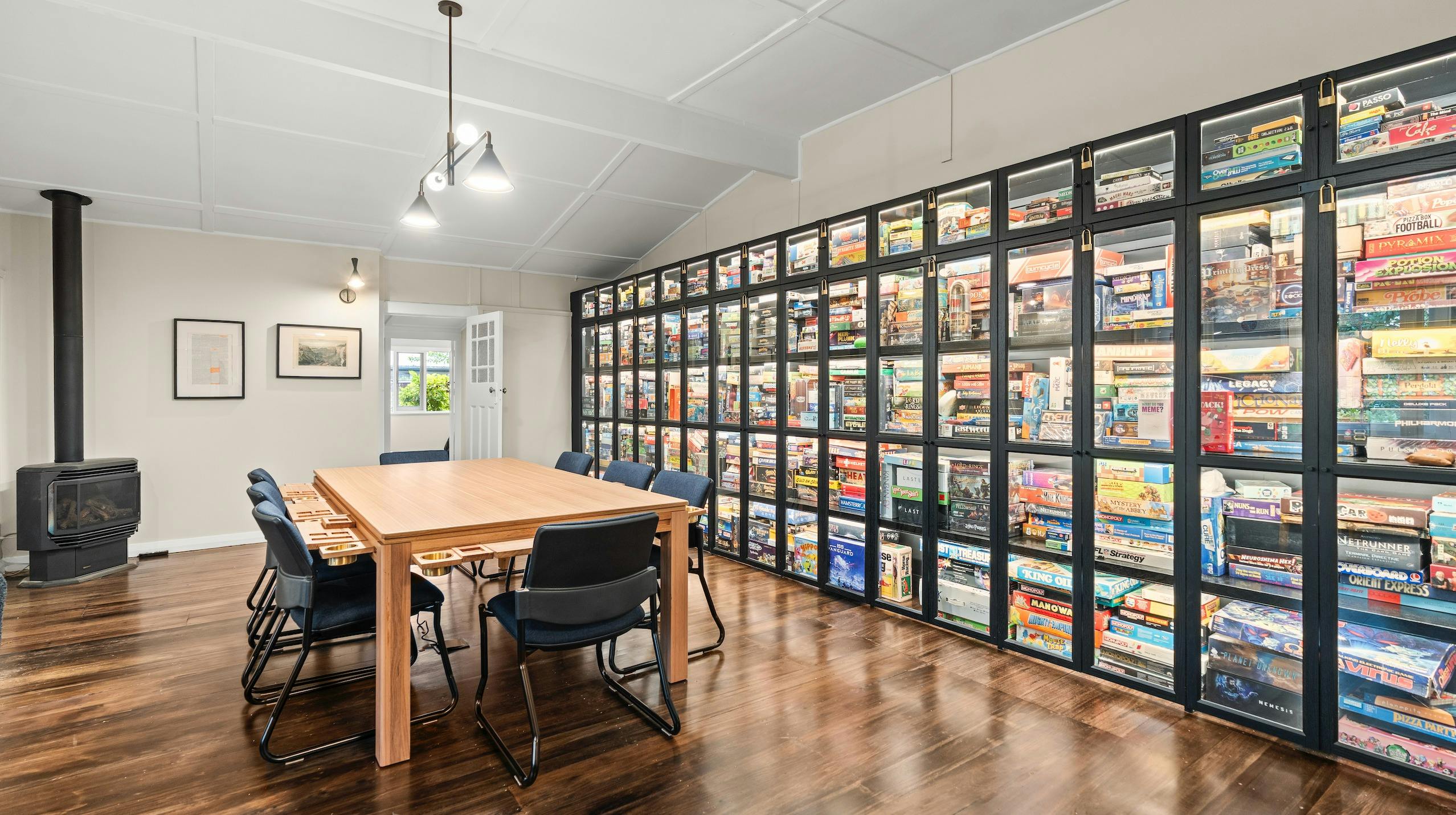 Interior of Home with Board Game Library Containing 1,400+ Games