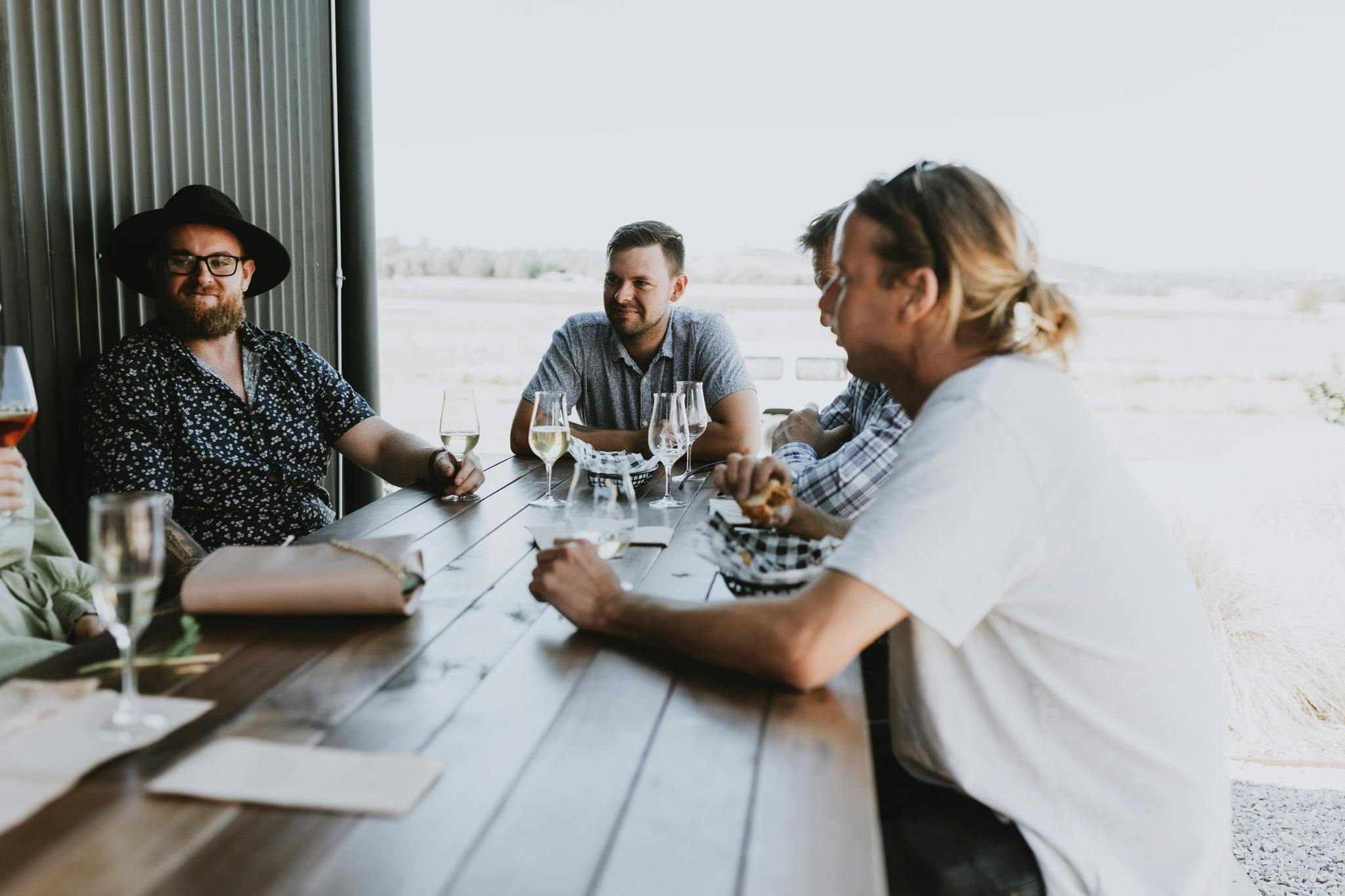 Mudgee Ale Trail participants relaxing at an outdoor venue at a local brewery