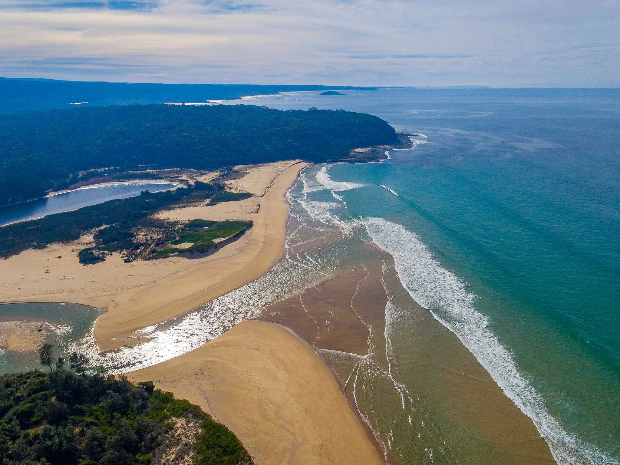 Arial photo of Meroo Beach