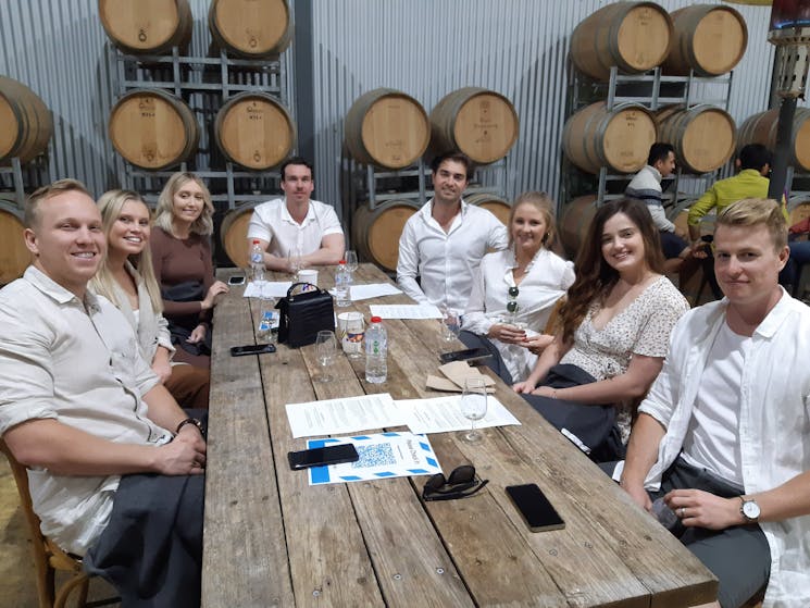 Group wine tasting on a Kenny Escapes Tour