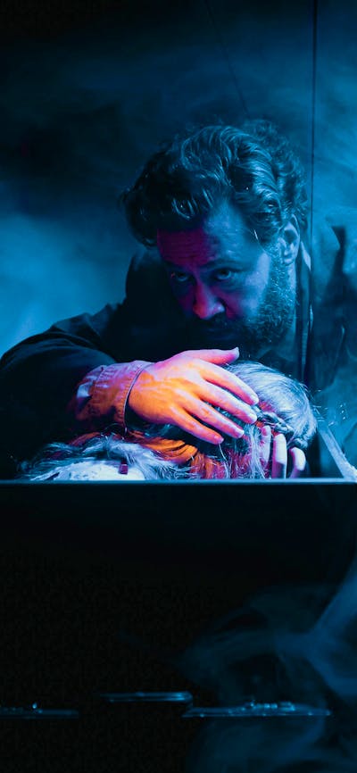 Father and Eurydice hiding