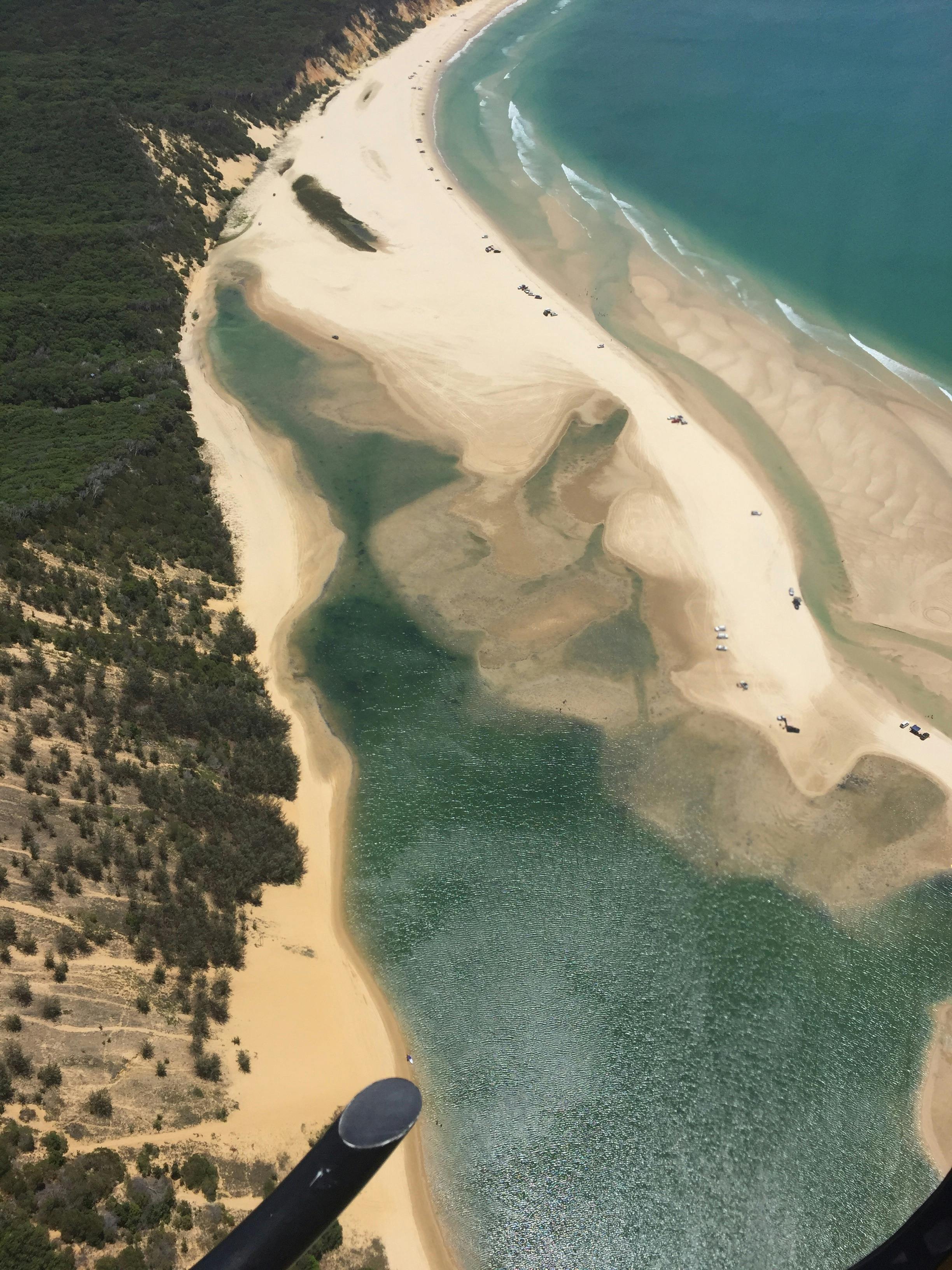 Everchanging lagoon at Double Island Point o