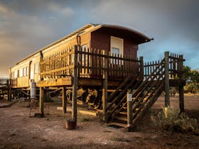 each carriage has two seperate rooms with ensuites