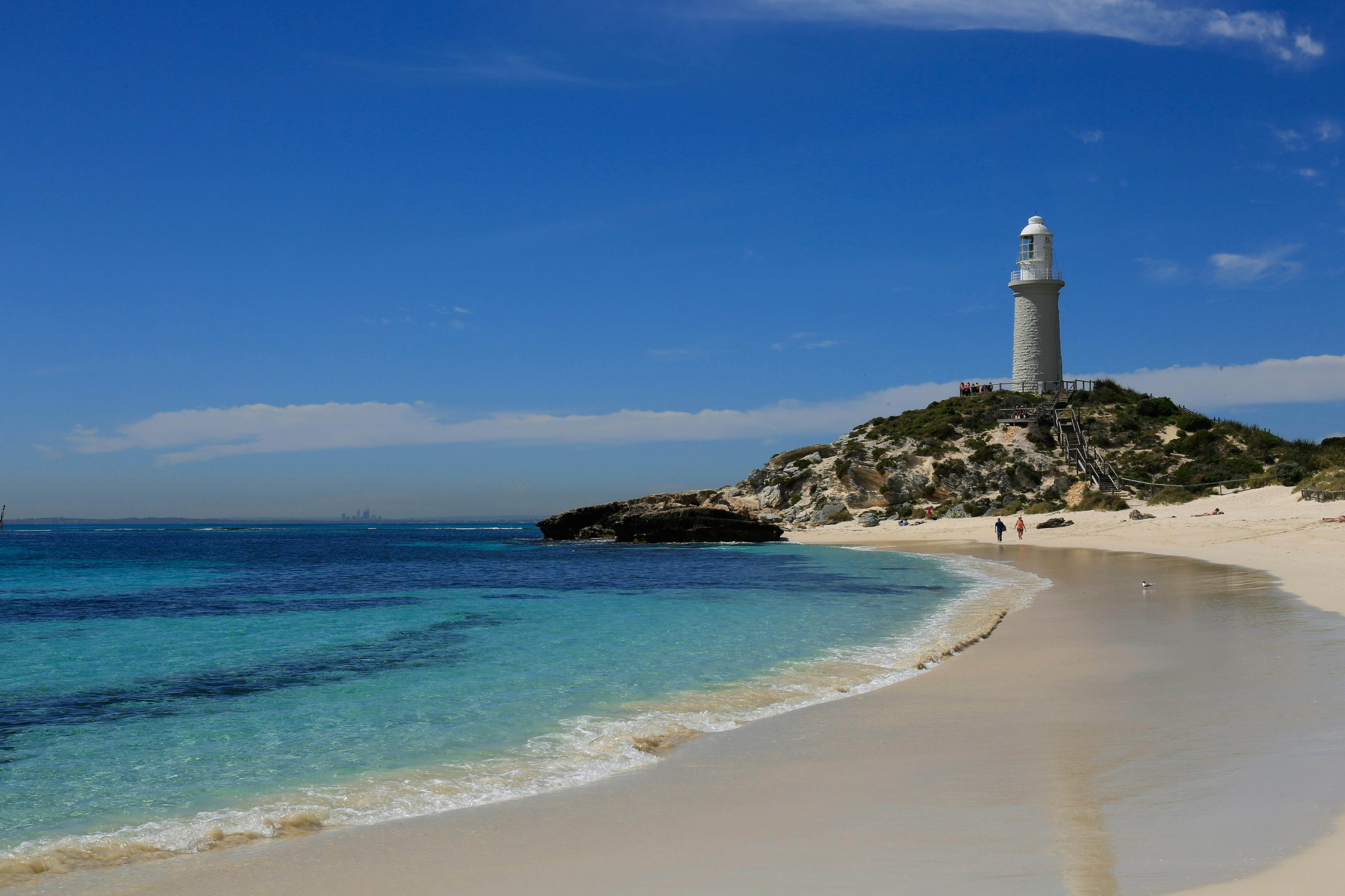 Bathurst Lighthouse at Pinky's Beach