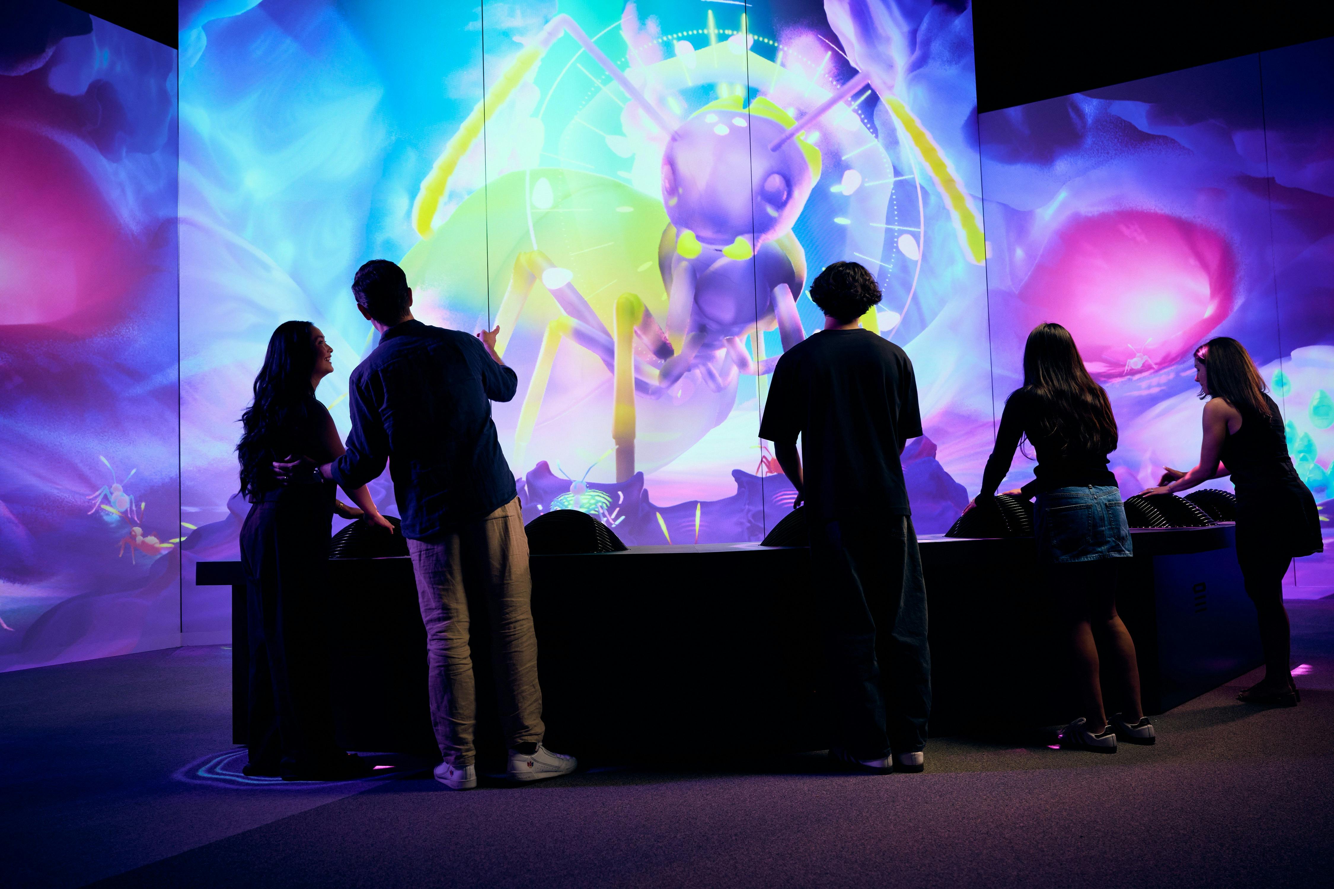 People exploring the world of Antopia