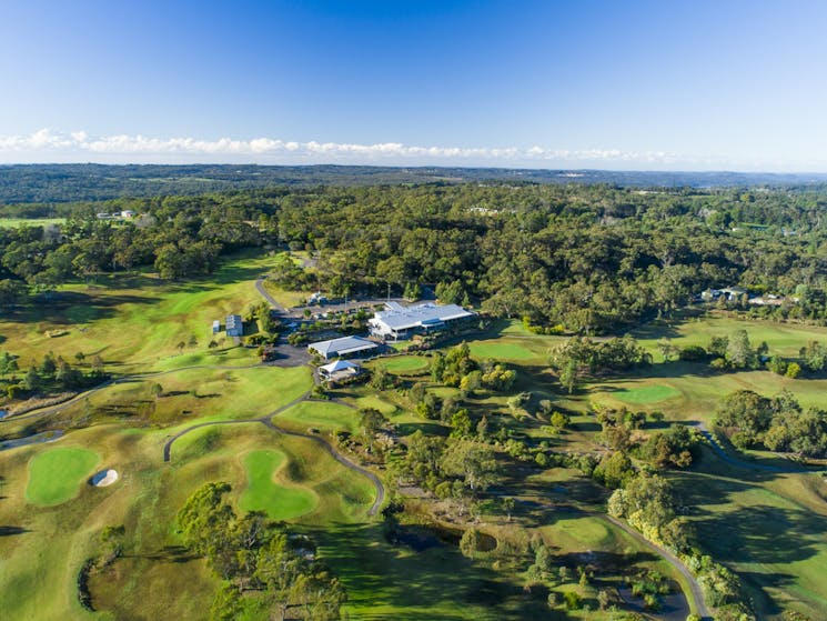 Birdseye View of The Springs Golf course and Restaurant