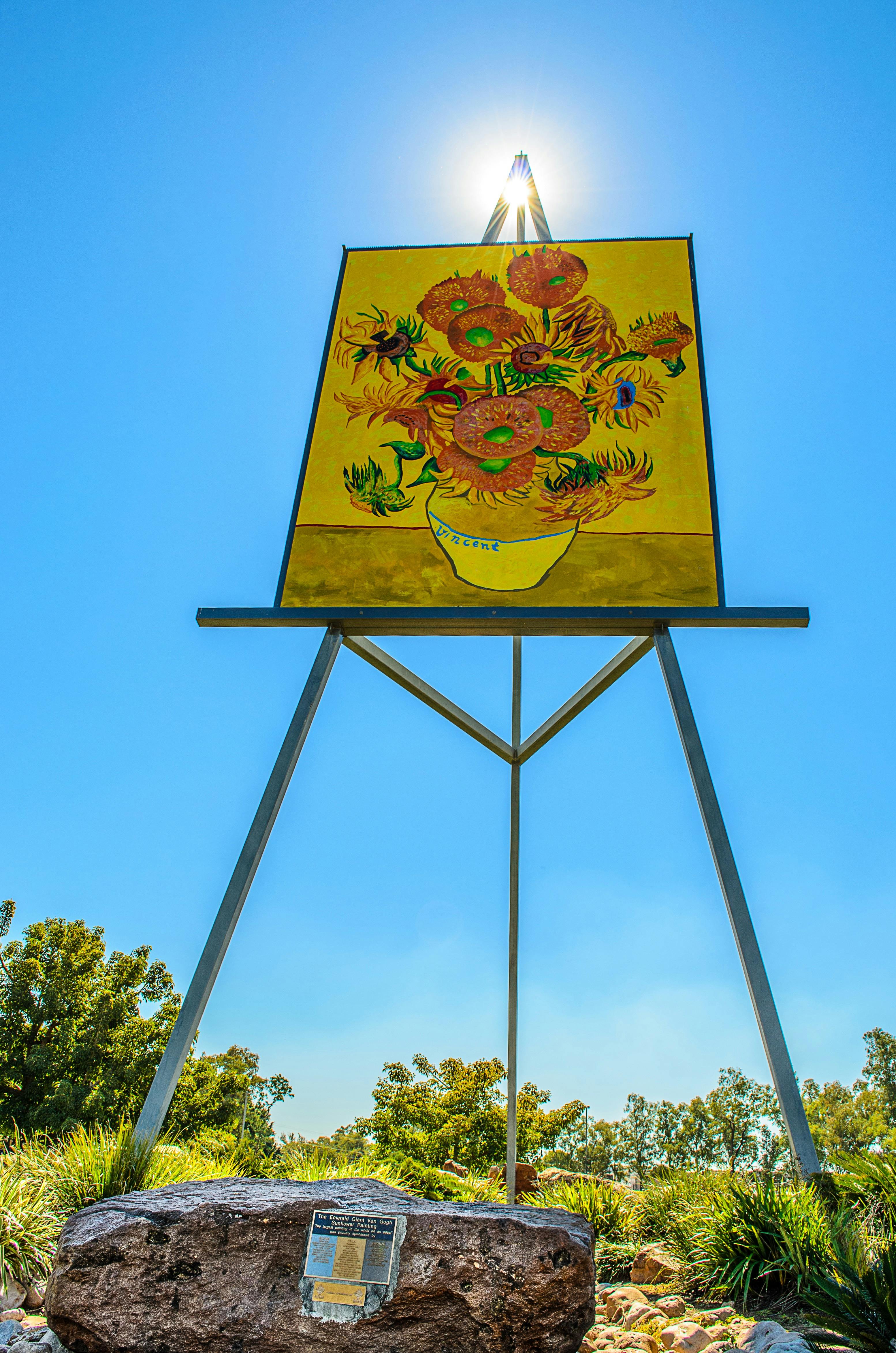 Emerald Sunflower Painting