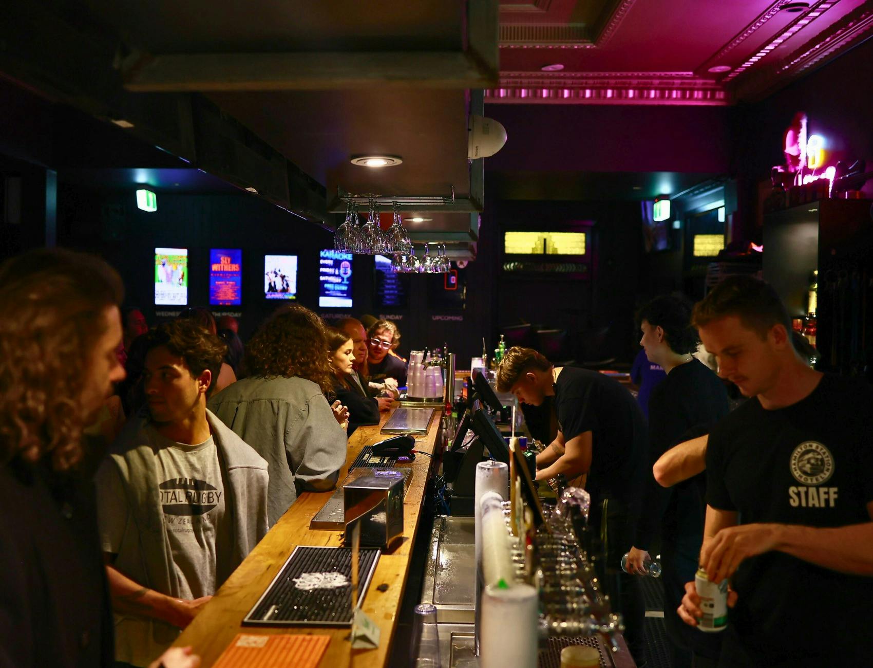 Customers being served at The Hamilton Station Hotel's Main Bar