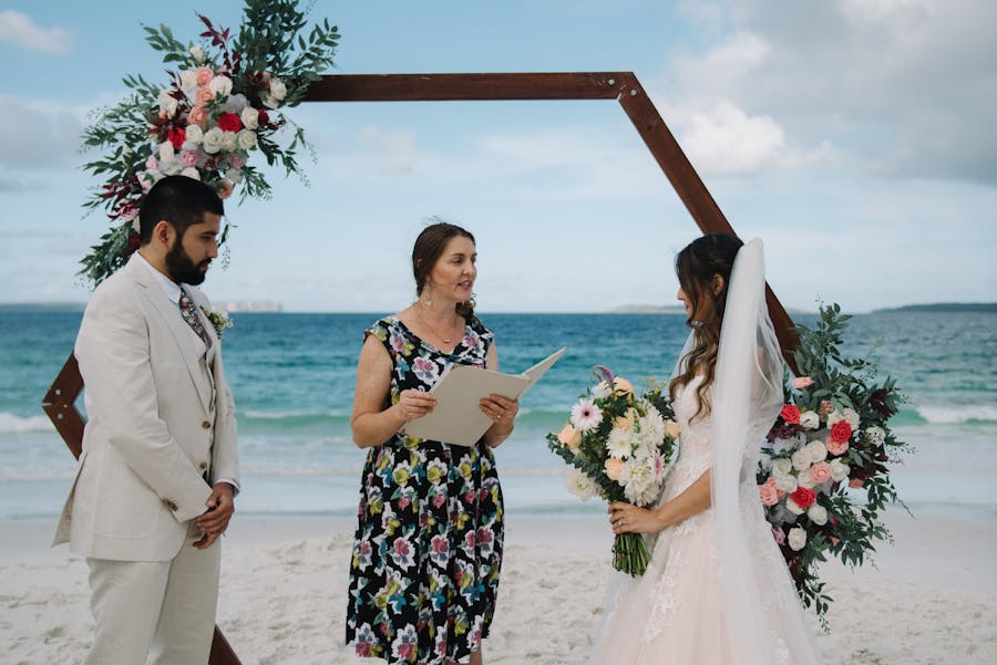 Jervis Bay wedding ceremony